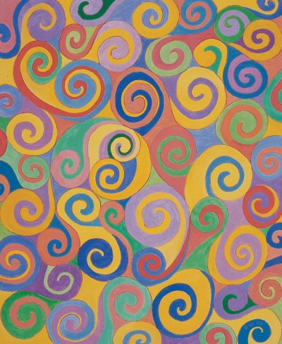 702 Composition (Spirales) - 54 x 44 cm